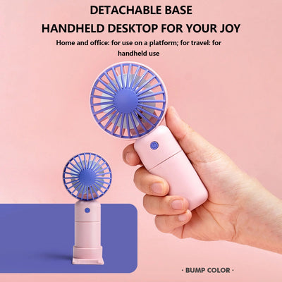 Mini Mute Small Fan Portable Small Fan Outdoor Small Fan Desktop Small Fan Pocket Fan USB Charging Small Fan